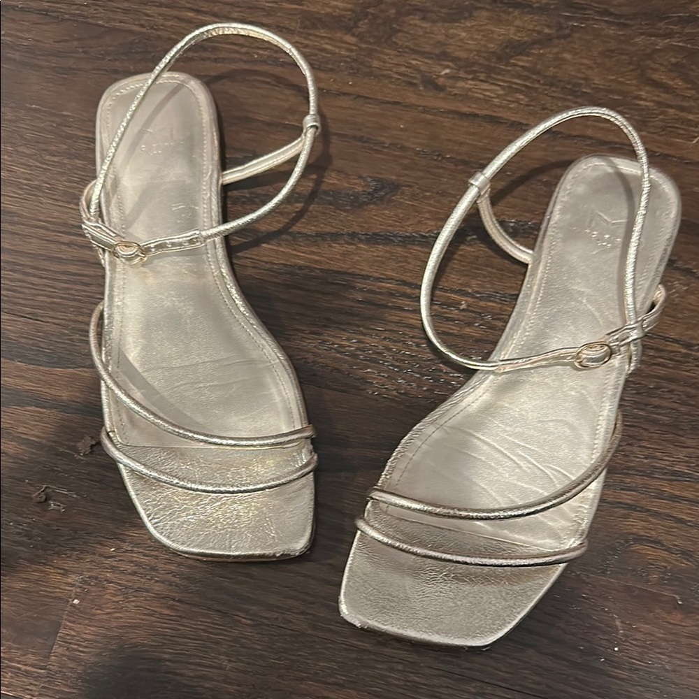 Marc Fisher Elegant Silver Strappy Sandals